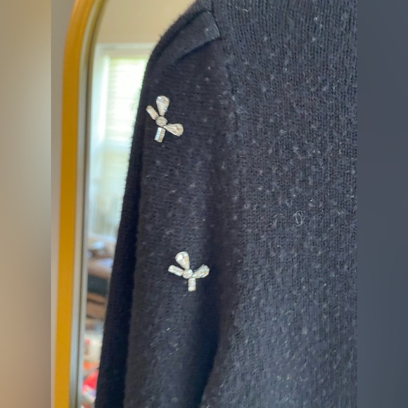 Cami NYC 100% Merino Wool Lulie Sweater With Crystal Bow Details - Picture 11 of 14